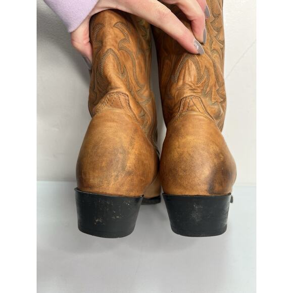 Ariat Brown Leather Round Toe Western Cowboy Boots Men’s Size 10.5D main image 9